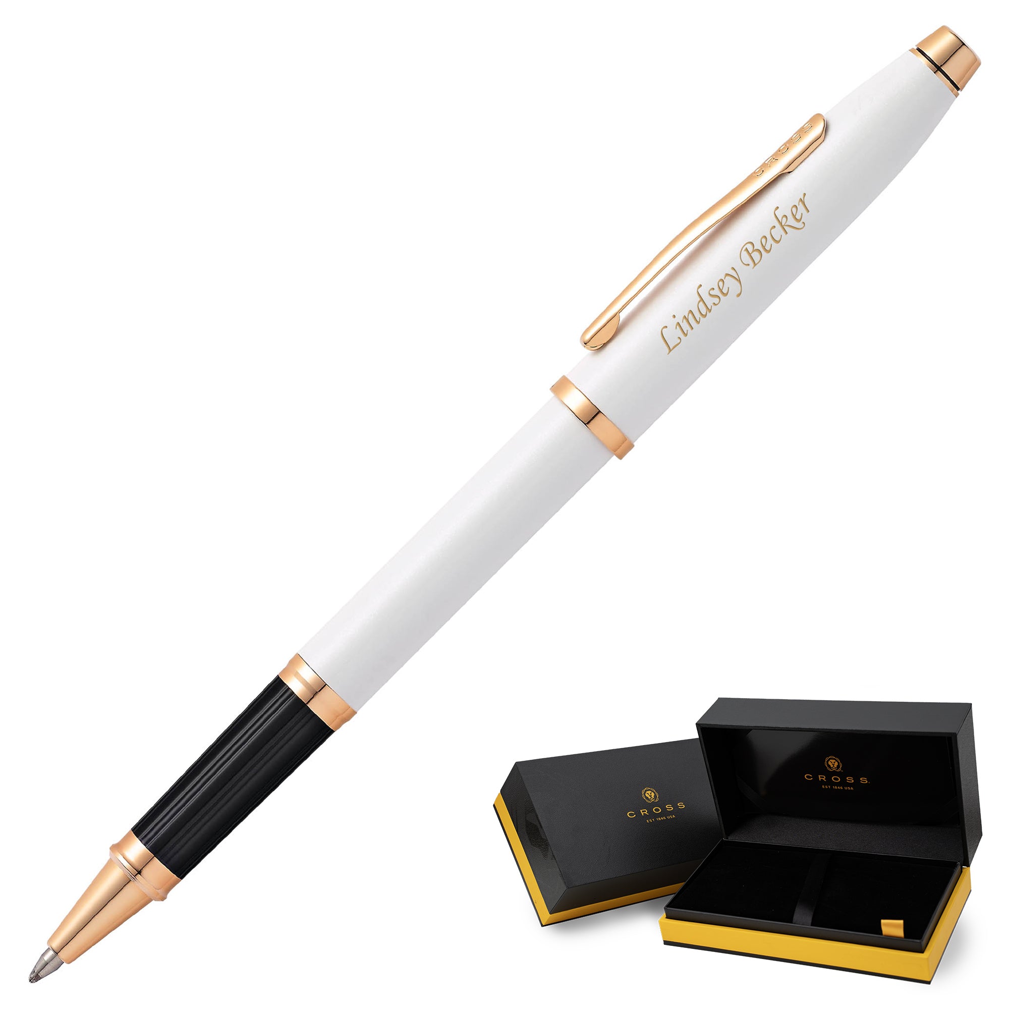 Cross Century II Pearlescent White Lacquer Rollerball Pen